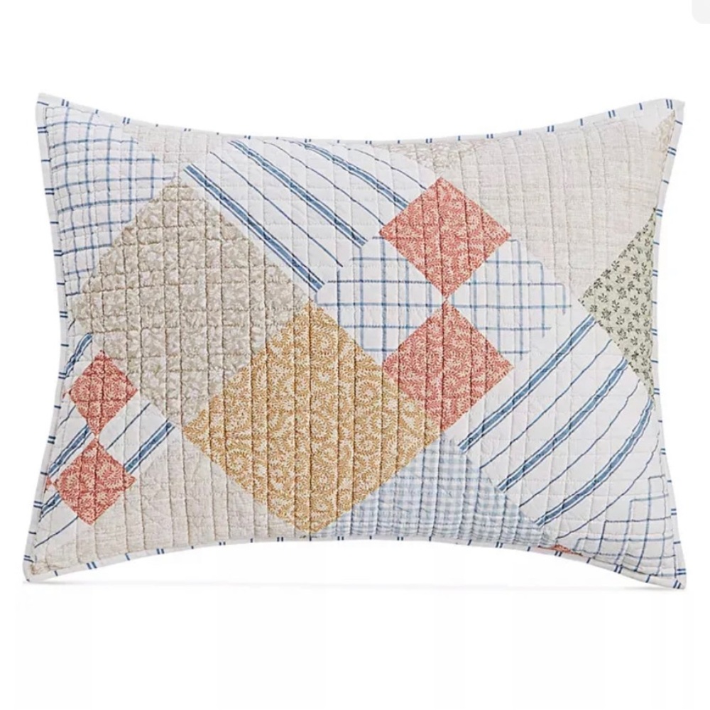 Martha Stewart Rural Escape Printed Patchwork Quilted Sham, Standard or King